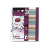 Protect 'n Tab Top-load Clear Sheet Protectors W-five Tabs, Letter