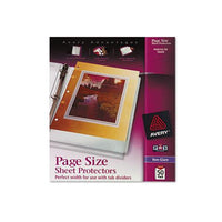 Top-load Poly Three-hole Sheet Protectors, Non-glare, Letter, 50-box