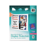 Top-load Display Sheet Protectors, Letter, 10-pack