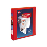 Heavy-duty View Binder With Durahinge And One Touch Ezd Rings, 3 Rings, 1.5" Capacity, 11 X 8.5, Red