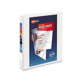 Heavy-duty View Binder With Durahinge And One Touch Ezd Rings, 3 Rings, 1" Capacity, 11 X 8.5, White