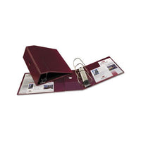 Heavy-duty Non-view Binder With Durahinge, Three Locking One Touch Ezd Rings And Thumb Notch, 5" Capacity, 11 X 8.5, Maroon