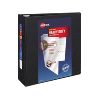 Heavy-duty View Binder With Durahinge And Locking One Touch Ezd Rings, 3 Rings, 4" Capacity, 11 X 8.5, Black