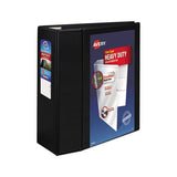 Heavy-duty View Binder With Durahinge And Locking One Touch Ezd Rings, 3 Rings, 5" Capacity, 11 X 8.5, Black