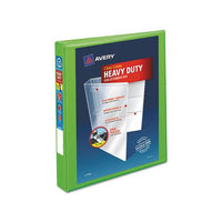 Heavy-duty View Binder With Durahinge And One Touch Ezd Rings, 3 Rings, 1" Capacity, 11 X 8.5, Chartreuse