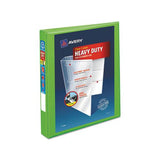 Heavy-duty View Binder With Durahinge And One Touch Ezd Rings, 3 Rings, 1" Capacity, 11 X 8.5, Chartreuse
