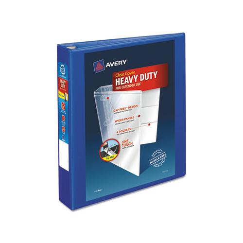 Heavy-duty View Binder With Durahinge And One Touch Ezd Rings, 3 Rings, 1.5" Capacity, 11 X 8.5, Pacific Blue
