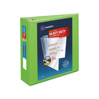 Heavy-duty View Binder With Durahinge And Locking One Touch Ezd Rings, 3 Rings, 3" Capacity, 11 X 8.5, Chartreuse