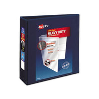 Heavy-duty View Binder With Durahinge And Locking One Touch Ezd Rings, 3 Rings, 3" Capacity, 11 X 8.5, Navy Blue