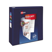 Heavy-duty View Binder With Durahinge And Locking One Touch Ezd Rings, 3 Rings, 4" Capacity, 11 X 8.5, Navy Blue