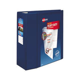 Heavy-duty View Binder With Durahinge And Locking One Touch Ezd Rings, 3 Rings, 5" Capacity, 11 X 8.5, Navy Blue