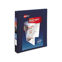 Heavy-duty View Binder With Durahinge And One Touch Ezd Rings, 3 Rings, 1" Capacity, 11 X 8.5, Navy Blue