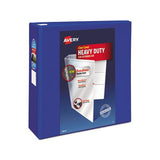 Heavy-duty View Binder With Durahinge And Locking One Touch Ezd Rings, 3 Rings, 4" Capacity, 11 X 8.5, Pacific Blue