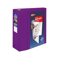Heavy-duty View Binder With Durahinge And Locking One Touch Ezd Rings, 3 Rings, 5" Capacity, 11 X 8.5, Purple