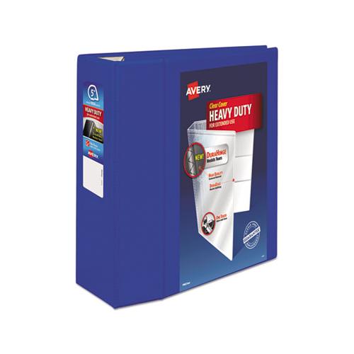 Heavy-duty View Binder With Durahinge And Locking One Touch Ezd Rings, 3 Rings, 5" Capacity, 11 X 8.5, Pacific Blue