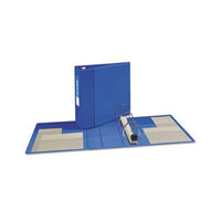 Heavy-duty Non-view Binder With Durahinge And Locking One Touch Ezd Rings, 3 Rings, 4" Capacity, 11 X 8.5, Blue
