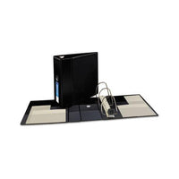 Heavy-duty Non-view Binder With Durahinge, Locking One Touch Ezd Rings And Thumb Notch, 3 Rings, 5" Capacity, 11 X 8.5, Black