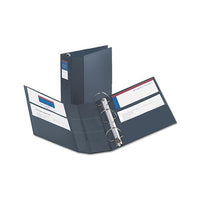 Heavy-duty Non-view Binder With Durahinge, Three Locking One Touch Ezd Rings And Spine Label, 4" Capacity, 11 X 8.5, Black