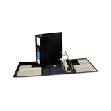 Heavy-duty Non-view Binder, Durahinge, Three Locking One Touch Ezd Rings, Spine Label, Thumb Notch, 5" Cap, 11 X 8.5, Black
