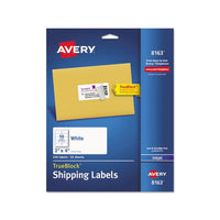 Shipping Labels W- Trueblock Technology, Inkjet Printers, 2 X 4, White, 10-sheet, 25 Sheets-pack