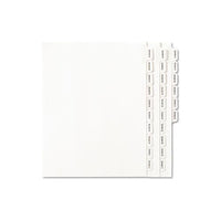 Preprinted Legal Exhibit Side Tab Index Dividers, Allstate Style, 26-tab, Exhibit A To Exhibit Z, 11 X 8.5, White, 1 Set