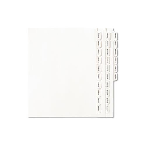 Preprinted Legal Exhibit Side Tab Index Dividers, Allstate Style, 26-tab, Exhibit A To Exhibit Z, 11 X 8.5, White, 1 Set