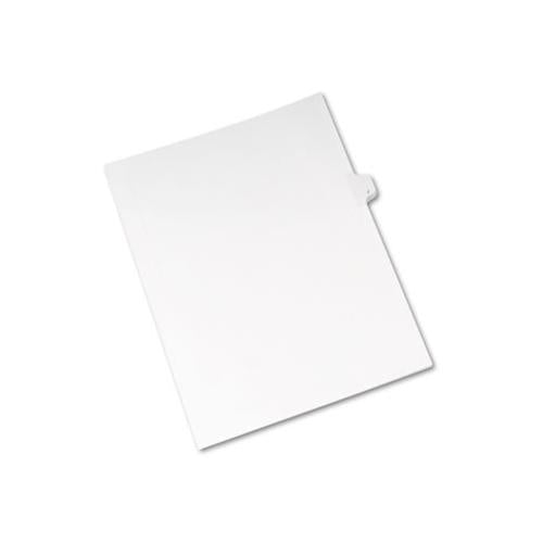 Preprinted Legal Exhibit Side Tab Index Dividers, Allstate Style, 26-tab, J, 11 X 8.5, White, 25-pack