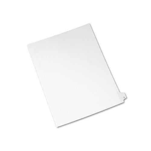 Preprinted Legal Exhibit Side Tab Index Dividers, Allstate Style, 26-tab, Z, 11 X 8.5, White, 25-pack