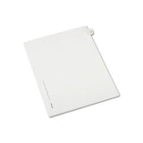 Preprinted Legal Exhibit Side Tab Index Dividers, Allstate Style, 10-tab, 24, 11 X 8.5, White, 25-pack
