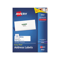 Easy Peel White Address Labels W- Sure Feed Technology, Inkjet Printers, 1.33 X 4, White, 14-sheet, 100 Sheets-box