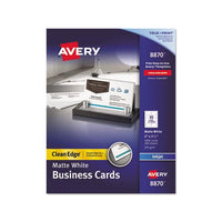 True Print Clean Edge Business Cards, Inkjet, 2 X 3 1-2, White, 1000-box