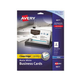 True Print Clean Edge Business Cards, Inkjet, 2 X 3 1-2, White, 200-pack