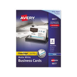 True Print Clean Edge Business Cards, Inkjet, 2 X 3 1-2, White, 400-box