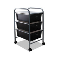 Portable Drawer Organizer, 13w X 15.38d X 25.88h, Smoke-matte Gray