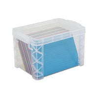 Super Stacker Storage Boxes, Hold 500 4 X 6 Cards, Plastic, Clear