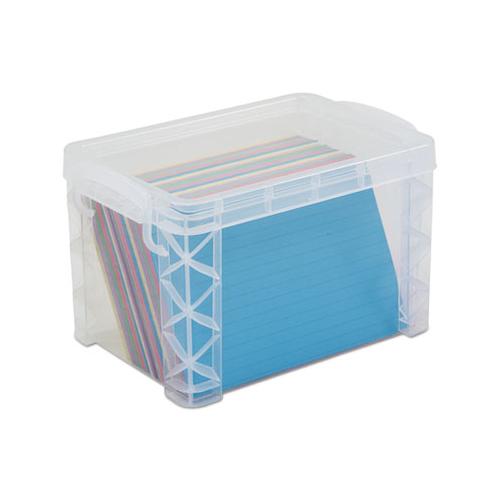 Super Stacker Storage Boxes, Hold 500 4 X 6 Cards, Plastic, Clear