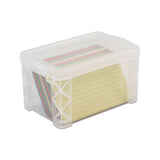 Super Stacker Storage Boxes, Hold 400 3 X 5 Cards, Plastic, Clear