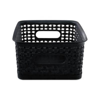 Weave Bins, 9.88 X 7.38 X 4, Black, 3-pack