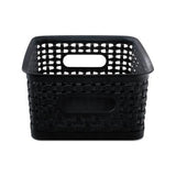 Weave Bins, 9.88 X 7.38 X 4, Black, 3-pack