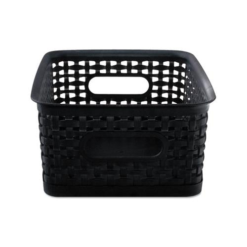 Weave Bins, 9.88 X 7.38 X 4, Black, 3-pack