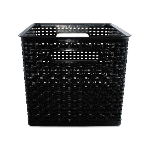 Weave Bins, 13.88 X 10.5 X 8.75, Black, 2-pack
