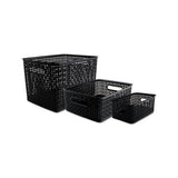 Weave Bins, 13.63 X 10.75 X 9, Black, 3-pack