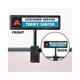 People Pointer Cubicle Sign, Plastic, 8.5 X 2, Black