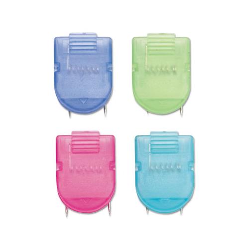 Wall Clips For Fabric Panels, 40 Sheets, Assorted Cool Colors, 50-box