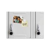 Magnetic-adhesive Clips, 0.25", White, 20-box