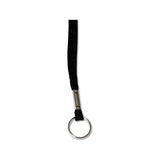 Deluxe Lanyards, Ring Style, 36" Long, Black, 24-box