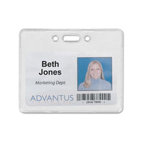 Proximity Id Badge Holder, Horizontal, 3.75 X 3, Clear, 50-pack