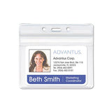 Resealable Id Badge Holder, Horizontal, 4.13 X 3.75, Clear, 50-pack