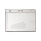 Frosted Rigid Badge Holder, 3.68 X 2.75, Clear, Horizontal, 25-box