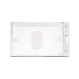 Frosted Rigid Badge Holder, 2.5 X 4.13, Clear, Vertical, 25-box